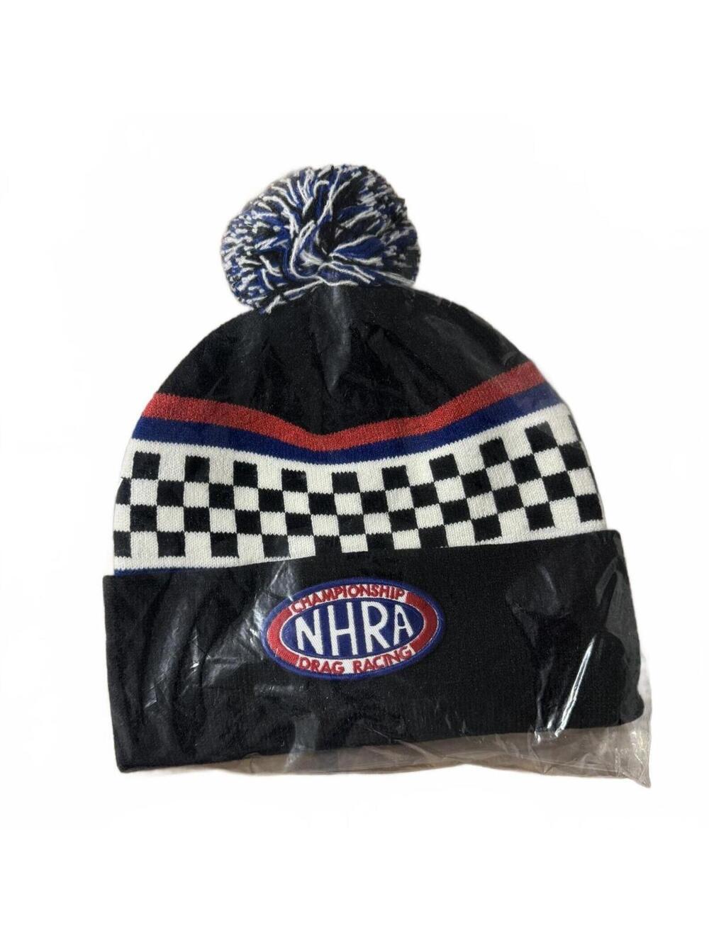 NHRA Championship Drag Racing Pom Pom Beanie Hat